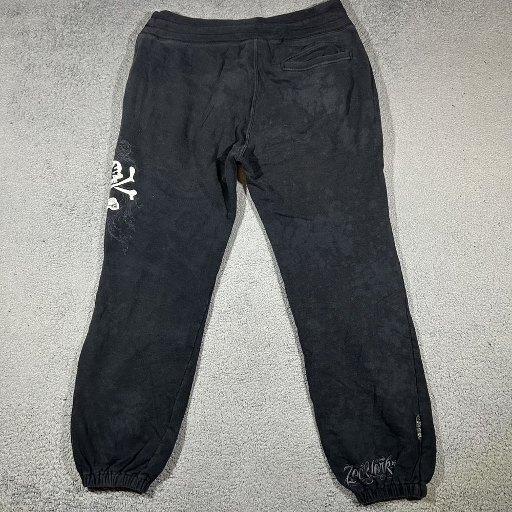 Y2k Zoo York Black Fleece Joggers Sweatpants Men's Size Small #3370 - Picture 3 of 8